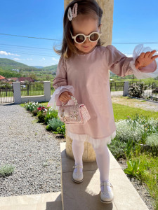 Limited Stock – Dusty Pink Cotton Dress for Girls, Luna - Img 5