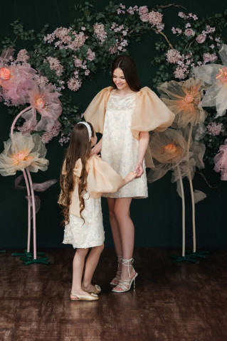 Rochie dama de ocazie din organza cu mâneci bufante, Bijou - Img 6