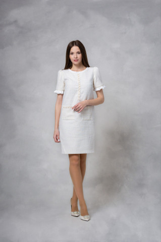 Rochie dama eleganta din tweed, Coco - Img 5