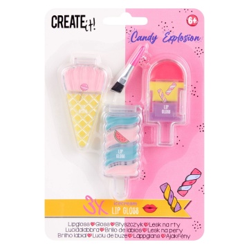 Set 3 Luciuri de Buze, Create It!, Design Înghetata, Multicolor