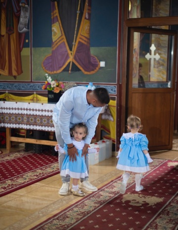 Set rochii asortate mamă‑fiică din bumbac – babyblue, Muse - Img 10