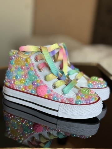 Teniși fete copii GlowName - Handmade
