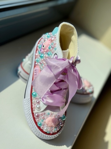 Teniși fete copii Stitch – Handmade - Img 4
