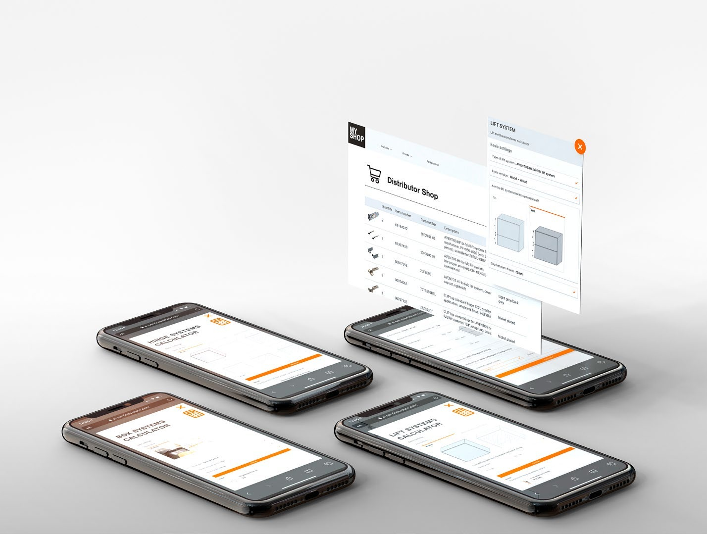 Calculatoare Blum pe Feroshop: alegi mai usor balamalele, AVENTOS si TIP-ON BLUMOTION