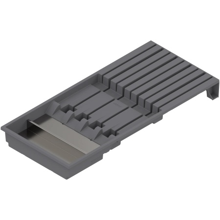 AMBIA-LINE Suport de cutite, pt 4 cutite mari şi 5 cutite mici, Latime=186 mm, pt LEGRABOX/MERIVOBOX, gri-orion mat