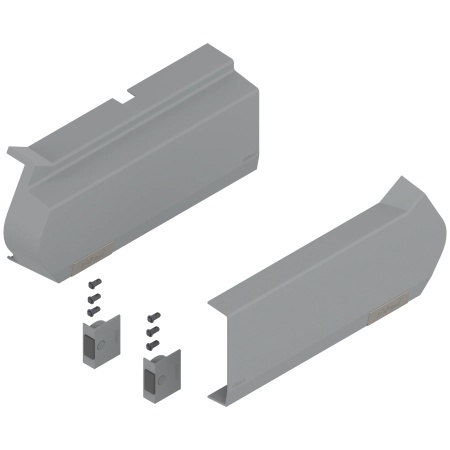 Capac AVENTOS HF, SERVO-DRIVE, include comutatoare, gri-deschis/inox, dr+stg