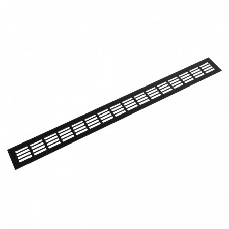 Grila aerisire aluminiu 600x 60mm - negru mat