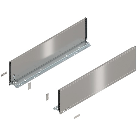 Laterala sertar LEGRABOX C 650 mm, dr+stg, inox periat-lăcuit (C=177mm)