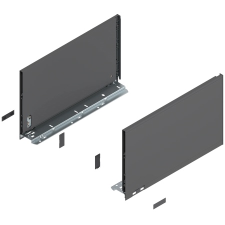 Laterala sertar LEGRABOX F 241 mm, NL=400 mm, dr+stg, pure, gri-orion mat