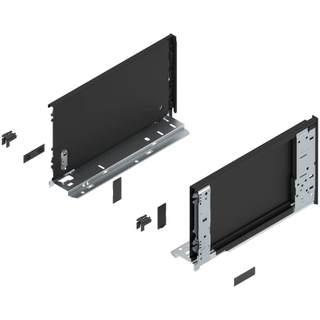 Laterala sertar LEGRABOX interior C 177 mm, NL=300 mm, dr+stg, pure, negru-carbon mat