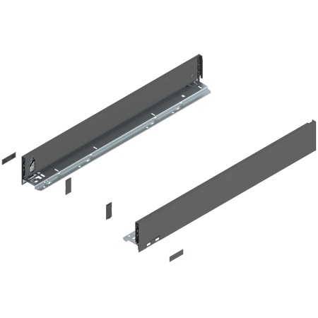 Laterala sertar LEGRABOX M 650 mm, dr+stg, gri-orion (M=90,5mm)