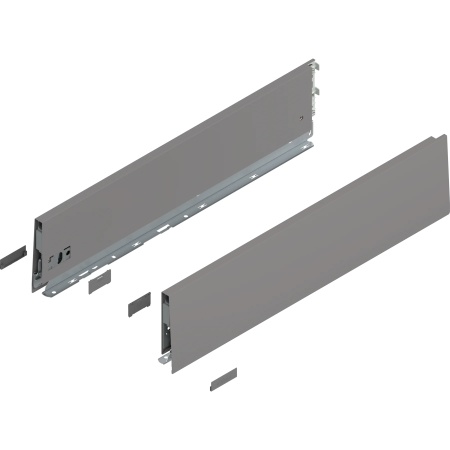 Laterala sertar MERIVOBOX K 550mm, dr+stg gri indiu mat, (129mm)