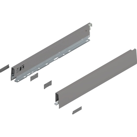 Laterala sertar MERIVOBOX N 450mm, dr+stg gri indiu mat, (68.5mm)