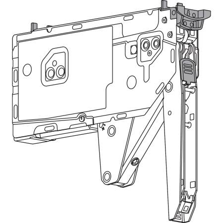 Mecanism ridicare AVENTOS HK-top, f.p. 1730-5200, montaj prin insurubare, pentru SERVO-DRIVE, zincat 22K2701 KRAFTSP 20 ZN