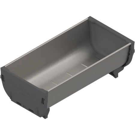 ORGA-LINE, Caseta organizare, lungime=176mm, latime=88mm inox-periat/gri inchis