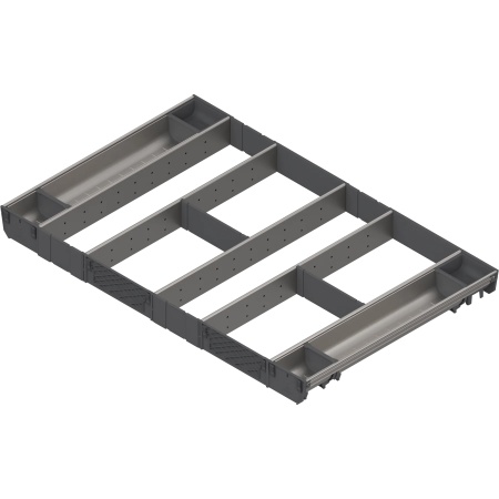 ORGA-LINE, Set combinat TANDEMBOX, NL=550mm, KB=900mm inox-periat/gri inchis