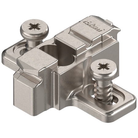 Placuta balama CLIP, in cruce, inaltare 9mm, zinc, euro-suruburi premontate, 175L8190