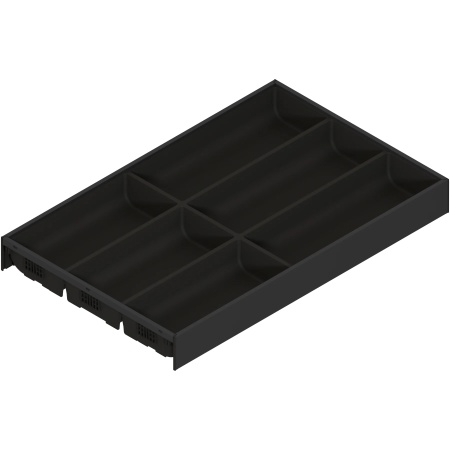 AMBIA-LINE Organizator pt tacamuri, pt LEGRABOX/MERIVOBOX Sertar, Plastic/otel, 6 Compartimente pt tacamuri, NL=500 mm, Latime=300 mm, negru-carbon mat