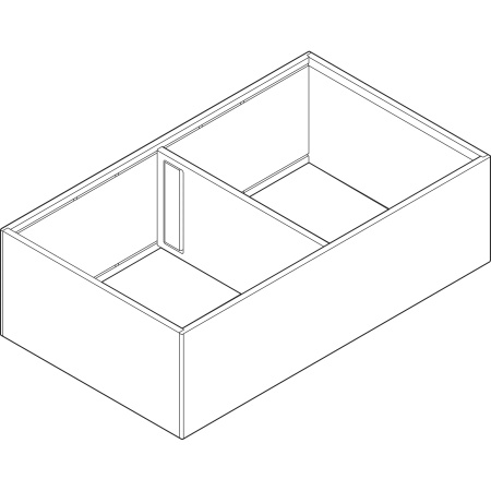 AMBIA-LINE Rama, pt LEGRABOX/MERIVOBOX Extragere cu front inalt, Otel, de la NL=400 mm, Latime=218 mm, negru-carbon mat