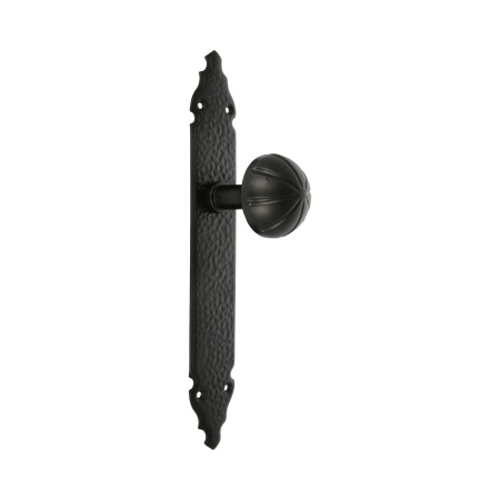 Buton usa exterior Zamak Ø55 mm cu placa forjata