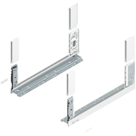 Laterala sertar LEGRABOX C 177 mm, NL=500 mm, dr+stg, free, alb-matase mat