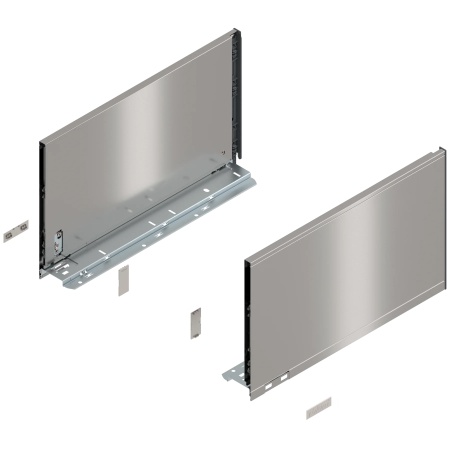 Laterala sertar LEGRABOX F 241 mm, NL=400 mm, dr+stg, pure, inox periat-lacuit