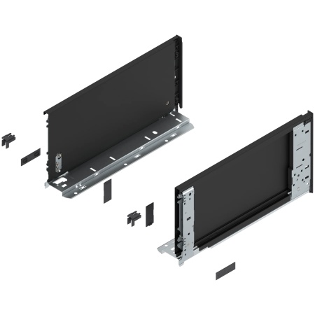 Laterala sertar LEGRABOX interior C 177 mm, NL=350 mm, dr+stg, pure, negru-carbon mat