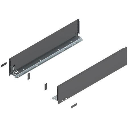 Laterala sertar LEGRABOX K 600 mm, dr+stg, gri-orion (K=128,5mm)