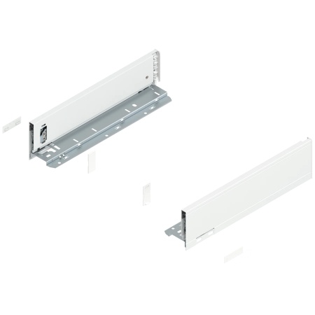 Laterala sertar LEGRABOX M 90.5 mm, NL=350 mm, dr+stg, pure, alb-matase mat