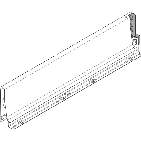 Laterala sertar TANDEMBOX K 450 mm, stg, pentru TANDEMBOX antaro, gri aluminiu