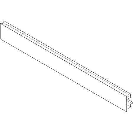 LEGRABOX front aluminiu cu canelura pt element inserție, extragere interioară, KB=1200mm, argintiu polar mat