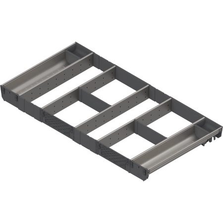 ORGA-LINE, Set combinat TANDEMBOX, NL=450mm, KB=900mm inox-periat/gri inchis