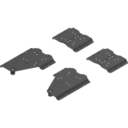 REVEGO duo - Conector tip pocket set, pentru aplicatie cu plinta, otel, prindere cu surub, negru