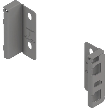 Suport spate sertar, dr+stg MERIVOBOX M (108mm), gri indiu mat