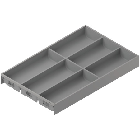 AMBIA-LINE MERIVOBOX Organizator pt tacamuri L=500mm, l=300, 6 compartimente - gri indiu mat
