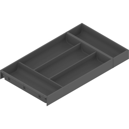 AMBIA-LINE Organizator pt tacamuri, pt LEGRABOX/MERIVOBOX Sertar, Plastic/otel, 5 Compartimente pt tacamuri, NL=550 mm, Latime=300 mm, gri-orion mat