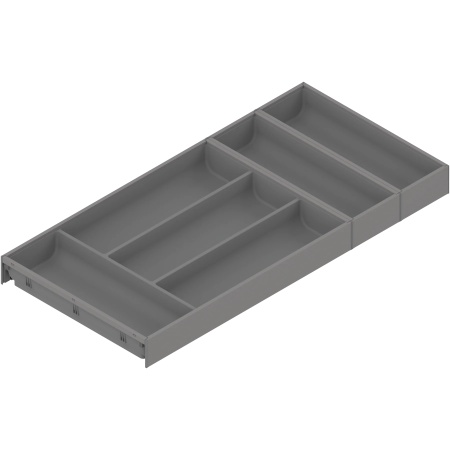 AMBIA-LINE Organizator pt tacamuri, pt MERIVOBOX Sertar, Plastic/otel, 6 Compartimente pt tacamuri, NL=650 mm, Latime=300 mm, gri indiu mat