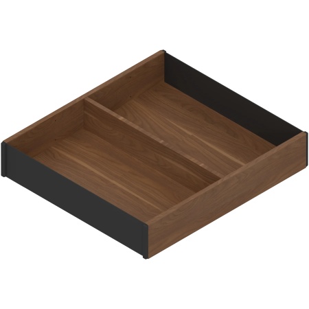 AMBIA-LINE Rama, pt LEGRABOX/MERIVOBOX Sertar, Design de lemn, NL=300 mm, Latime=242 mm, Nuc Tenn. / negru-carbon