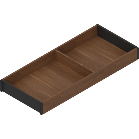 AMBIA-LINE Rama, pt LEGRABOX/MERIVOBOX Sertar, Design de lemn, NL=500 mm, Latime=200 mm, Nuc Tenn. / negru-carbon