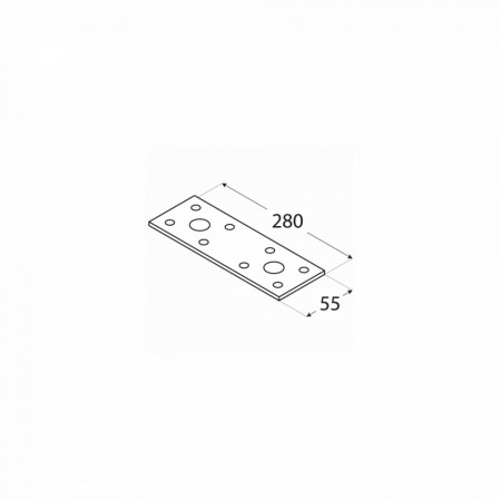 Conector plat 280x55x2,5mm