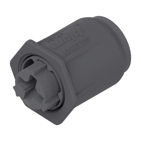Distantier cu arc pentru front sertar, diam 8.4 mm, gri inchis-3.85 mm gaurire, reglabil, inaltime 2.5mm