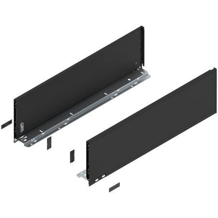 Laterala sertar LEGRABOX C 177 mm, NL=600 mm, dr+stg, pure, negru-carbon mat