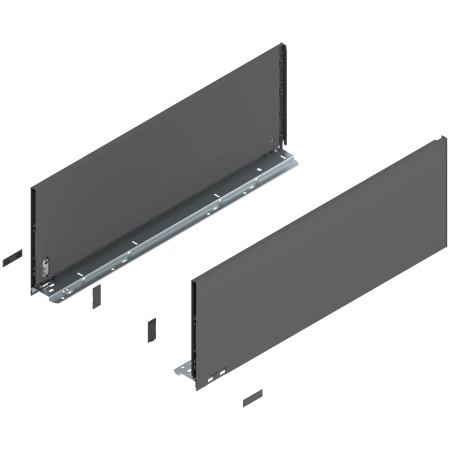 Laterala sertar LEGRABOX F 650 mm, dr+stg, gri-orion (F=241 mm)