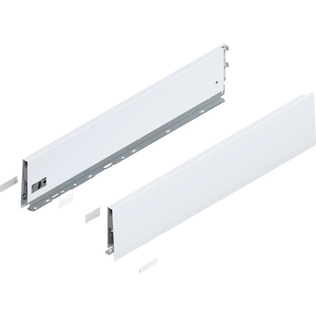 Laterala sertar MERIVOBOX K 600mm, dr+stg alb-matase mat, (129mm)