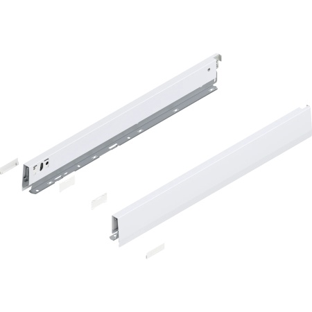 Laterala sertar MERIVOBOX N 550mm, dr+stg alb-matase mat, (68.5mm)
