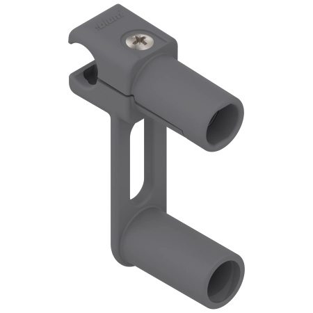ORGA-LINE, piesa prindere traversa pentru doua bare, culoare gri inchis R7037