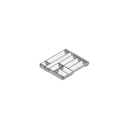 ORGA-LINE, Set casete TANDEMBOX, NL=500mm, KB=550mm inox-periat/gri inchis (ocupare completa)