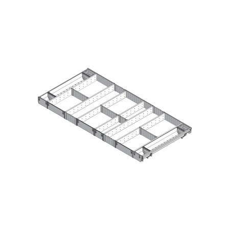 ORGA-LINE, Set combinat TANDEMBOX, NL=550mm, KB=1200mm inox-periat/gri inchis