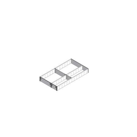 ORGA-LINE, Set compartimentare TANDEMBOX, NL=550mm, latime=291mm inox-periat/gri inchis (ocupare partiala)