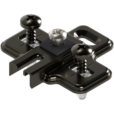 Placuta balama MODUL, in cruce, inaltare 0mm, EXPANDO 194K6100E, negru onix